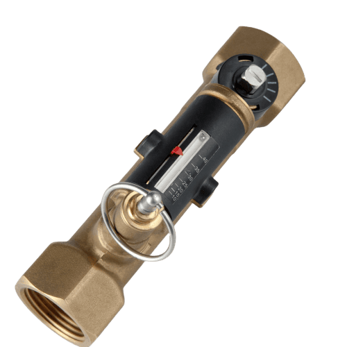 heat balancing valve with flow meter