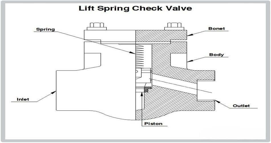 lift spring check valve