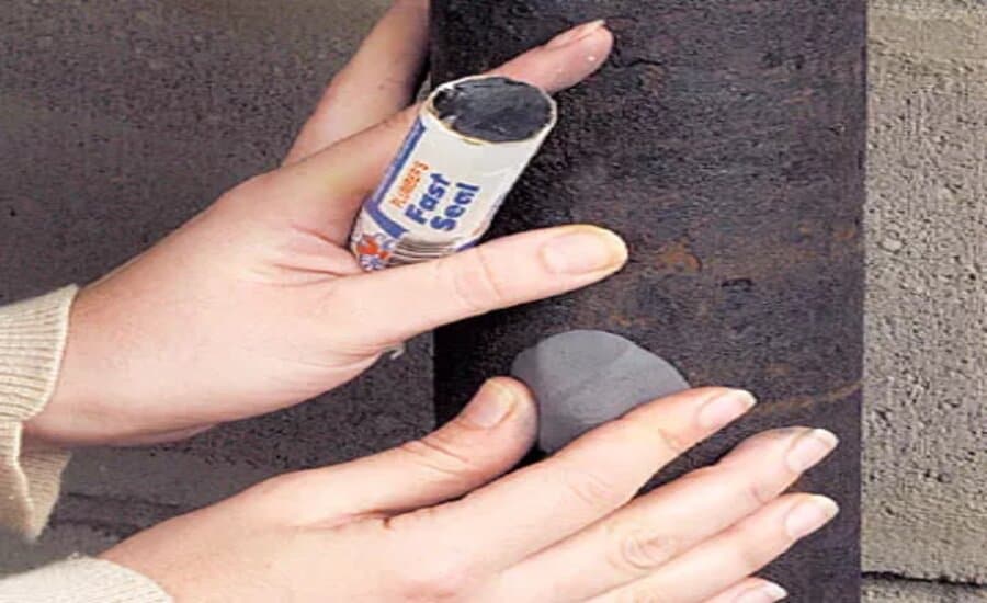 apply waterproof tape to large holes