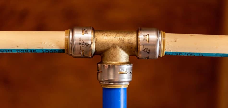 brass fitting with tee