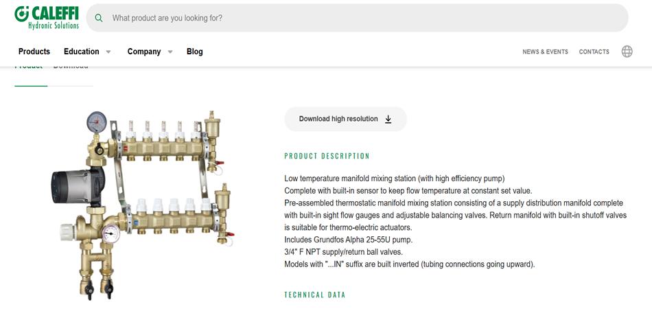 Caleffi hydronic solutions