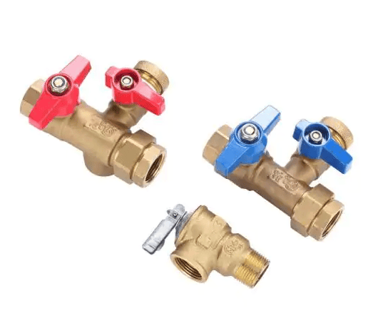 Tankless Water Heater Valve Kits with pressure relief safety valve