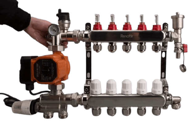 Heating Manifold With A Pump