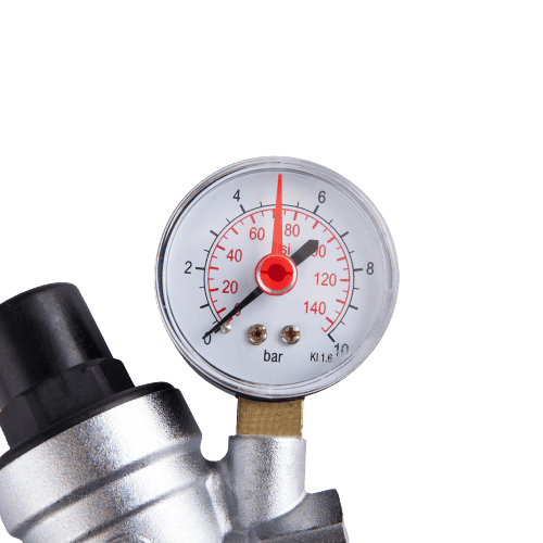 brass balance valve with gauge