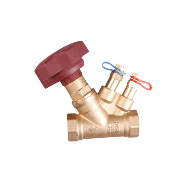 double regulating balance flow meter valve