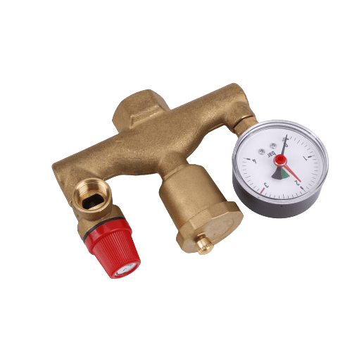 pressure safety valve kit with pressure gauge