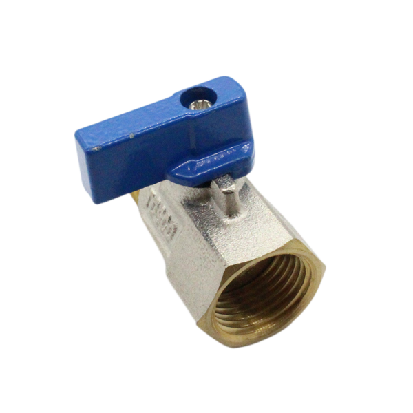 Mini ball valve MXF with blue handle 0415c