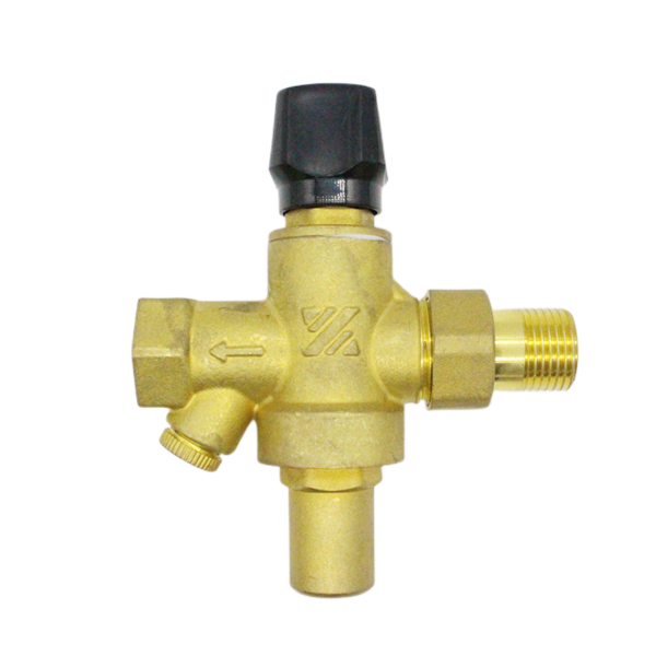 Brass thermostatic mixing valve