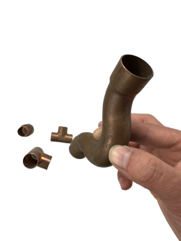 Copper fitting with handle 0866c