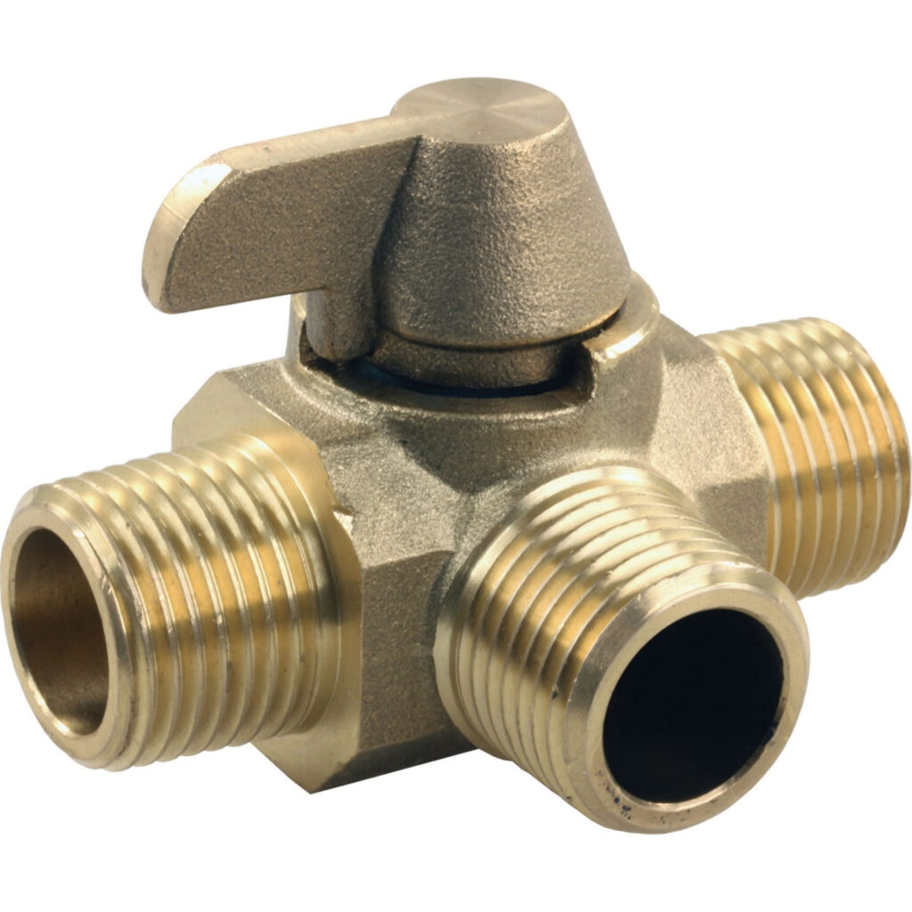 brass 3 ports ball valve