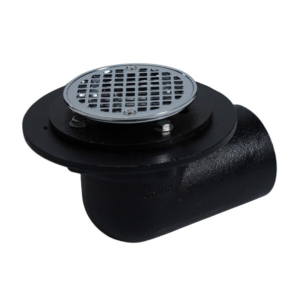 black cast iron adjustable shower floor drain round 0962 a