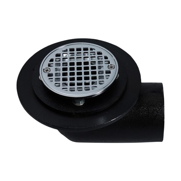 black cast iron adjustable shower floor drain round 0962c