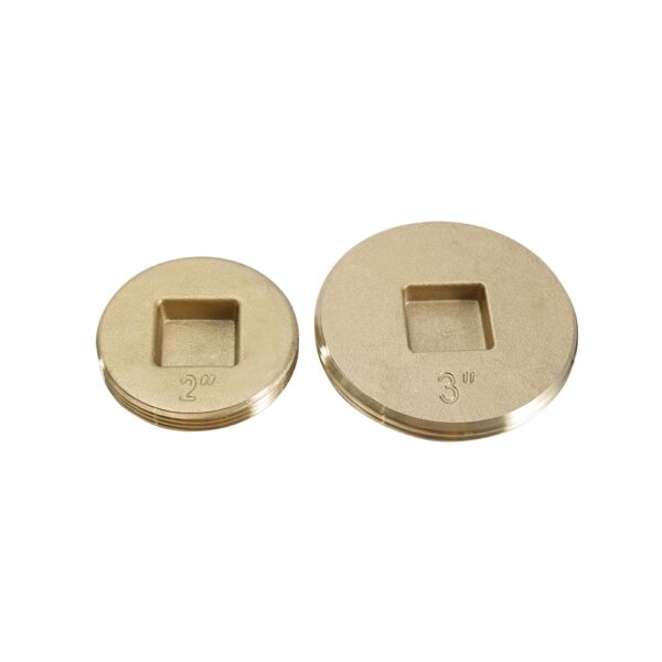 low square head female brass countersunk cleanout plugs 0883