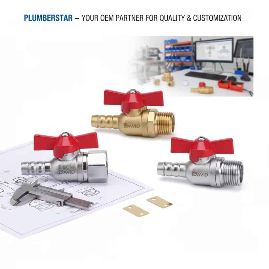 hose joint brass ball valve oem
