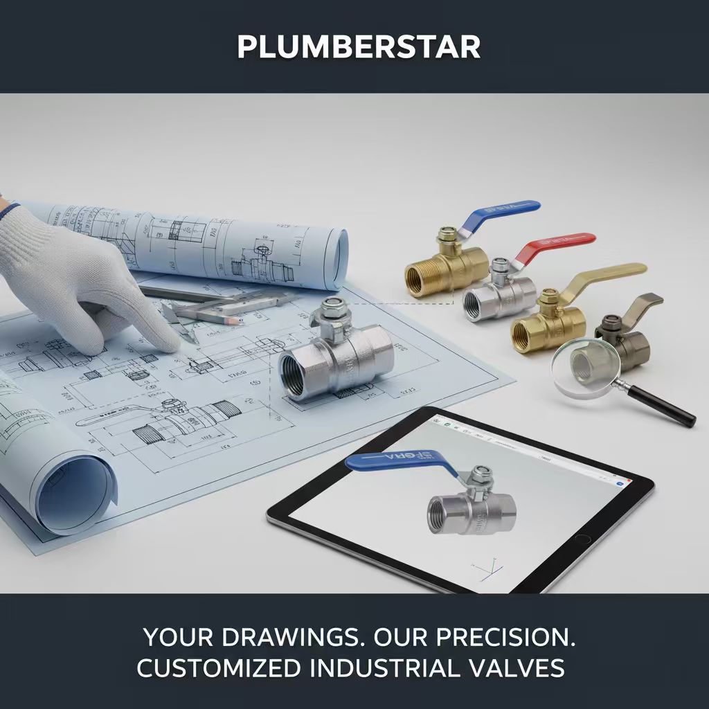 two piece ball valve drawings customization